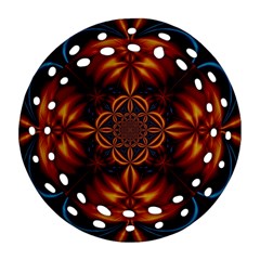 Abstract Art Artwork Fractal Design Ornament (round Filigree) by Simbadda