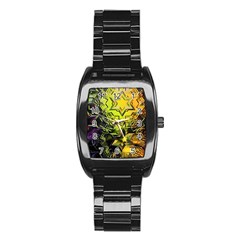 Background Star Abstract Colorful Stainless Steel Barrel Watch