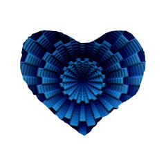 Mandala Background Texture Standard 16  Premium Flano Heart Shape Cushions