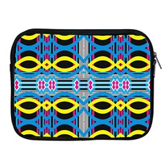 Yellow And Blue Ovals                                    Apple Ipad 2/3/4 Protective Soft Case by LalyLauraFLM