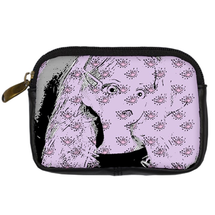 Wide Eyed Girl Lilac Digital Camera Leather Case