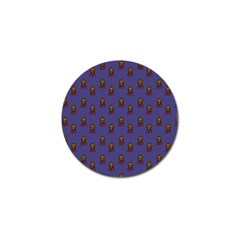 Nerdy 60s  Girl Pattern Dark Purple Golf Ball Marker by snowwhitegirl
