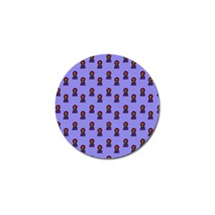 Nerdy 60s  Girl Pattern Purple Golf Ball Marker (4 Pack) by snowwhitegirl