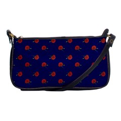 Red Rose Blue Shoulder Clutch Bag by snowwhitegirl