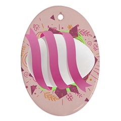 Easter Egg Colorful Spring Color Ornament (oval) by Simbadda