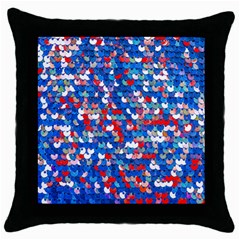 Funky Sequins Throw Pillow Case (black) by essentialimage
