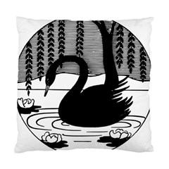 Vintage Swan Bird Nature Water Standard Cushion Case (one Side) by Sudhe