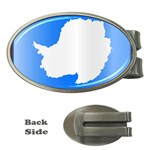 Waving Proposed Flag of Antarctica Money Clips (Oval)  Front