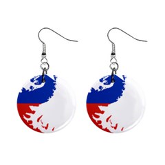 Flag Map Of Chilean Antarctic Territory Mini Button Earrings by abbeyz71