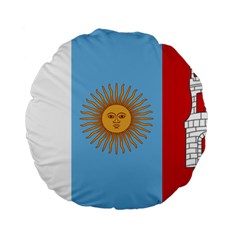 Unofficial Flag Of Argentine Cordoba Province Standard 15  Premium Flano Round Cushions by abbeyz71