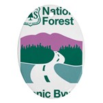 National Forest Scenic Byway Highway Marker Ornament (Oval)
