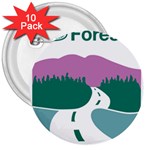 National Forest Scenic Byway Highway Marker 3  Buttons (10 pack) 