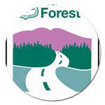 National Forest Scenic Byway Highway Marker Magnet 5  (Round)