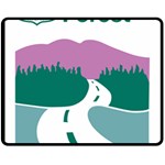 National Forest Scenic Byway Highway Marker Double Sided Fleece Blanket (Medium) 