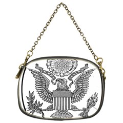 Black & White Great Seal Of The United States - Obverse  Chain Purse (one Side) by abbeyz71