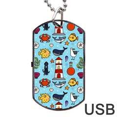 Surface Pattern Design Dog Tag Usb Flash (two Sides)