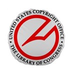 Logo & Seal of United States Copyright Office, 1978-2003 Standard 15  Premium Flano Round Cushions Back