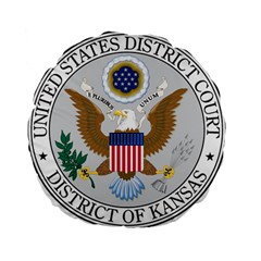 Seal Of United States District Court For District Of Kansas Standard 15  Premium Flano Round Cushions by abbeyz71