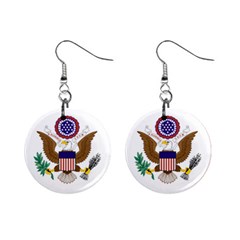 Seal Of United States Court Of Appeals For Fourth Circuit Mini Button Earrings by abbeyz71