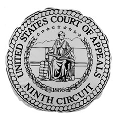 Seal Of United States Court Of Appeals For Ninth Circuit Large 18  Premium Flano Round Cushions by abbeyz71
