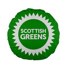 Flag Of Scottish Green Party Standard 15  Premium Flano Round Cushions by abbeyz71