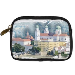 Architecture Old Sky Travel Digital Camera Leather Case by Simbadda