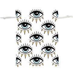 Eyes Pattern  Lightweight Drawstring Pouch (xl) by Valentinaart