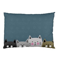Cute Cats Pillow Case (two Sides) by Valentinaart