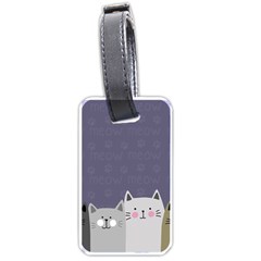 Cute Cats Luggage Tag (one Side) by Valentinaart