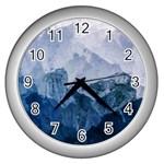 Blue ocean Wall Clock (Silver)