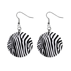 Vector Zebra Stripes Seamless Pattern Mini Button Earrings