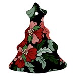 Beautiful Floral Vector Seamless Pattern Christmas Tree Ornament (Two Sides) Back