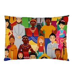 Nations Seamless Illustration Pillow Case (two Sides)