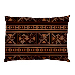 Colorful Bright Ethnic Seamless Striped Pattern Background Orange Black Colors Pillow Case (two Sides)