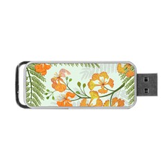 Peacock Flower Seamless Pattern Portable Usb Flash (one Side) by Vaneshart