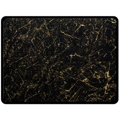 Black Marbled Surface Double Sided Fleece Blanket (large)  by Vaneshart