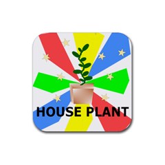 House Plant Rubber Coaster (square)  by okhismakingart