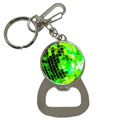 Green Disco Ball Bottle Opener Key Chain by essentialimage