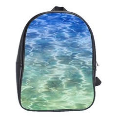 Water Blue Transparent Crystal School Bag (xl)
