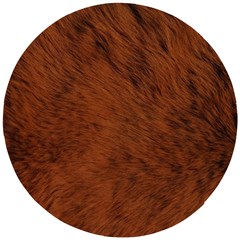 Fur Skin Bear Wooden Puzzle Round
