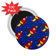 Space Rocket Pattern 2 25  Magnets (100 Pack)  by Vaneshart