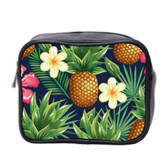 Tropical Pattern Pineapple Flowers Floral Fon Tropik Ananas Mini Toiletries Bag (two Sides) by Vaneshart