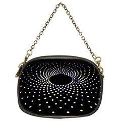 Abstract Black Blue Bright Circle Chain Purse (one Side) by HermanTelo