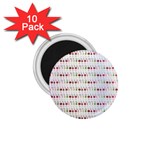 Wine Glass Pattern 1.75  Magnets (10 pack) 