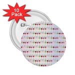 Wine Glass Pattern 2.25  Buttons (10 pack) 