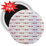 Wine Glass Pattern 3  Magnets (100 pack)