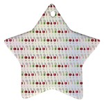 Wine Glass Pattern Star Ornament (Two Sides)