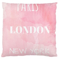Paris, London, New York Large Cushion Case (one Side) by Lullaby