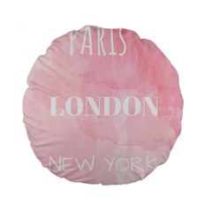 Paris, London, New York Standard 15  Premium Flano Round Cushions by Lullaby