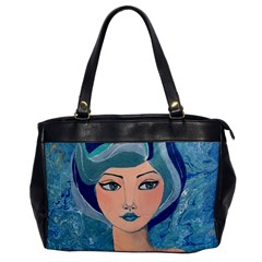 Blue Girl Oversize Office Handbag by CKArtCreations